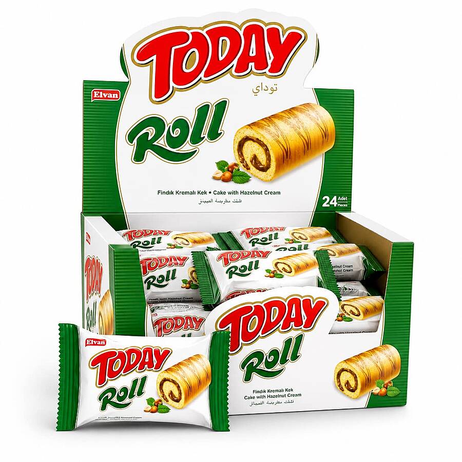 Today Roll bizcocho suizo con crema de avellanas, 35 g